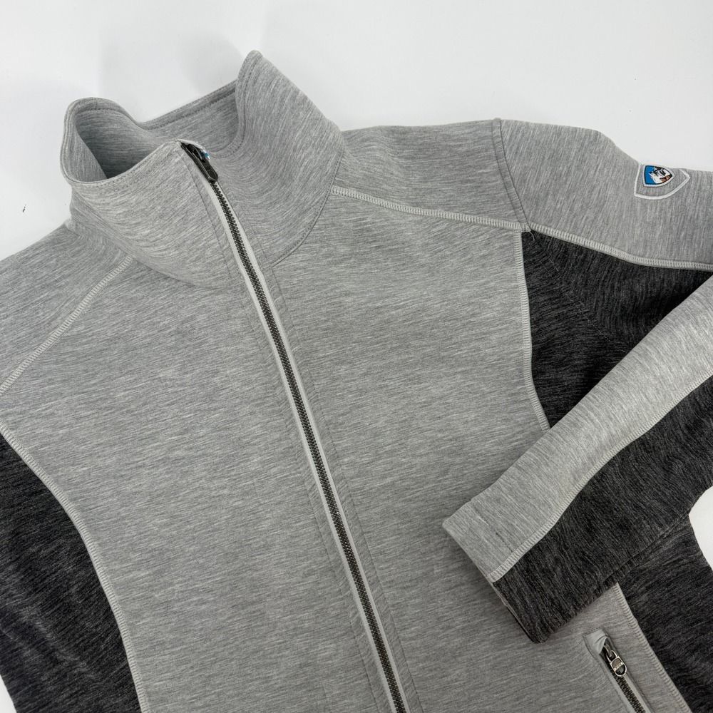 Kuhl Projekt Womens Gray Heathered Full Zip Fleece Jacket Size Large RN 108846